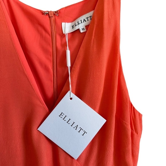 NWT Revolve Elliatt Glow Dress Blood Orange Asymmetric XS - Picture 11 of 14